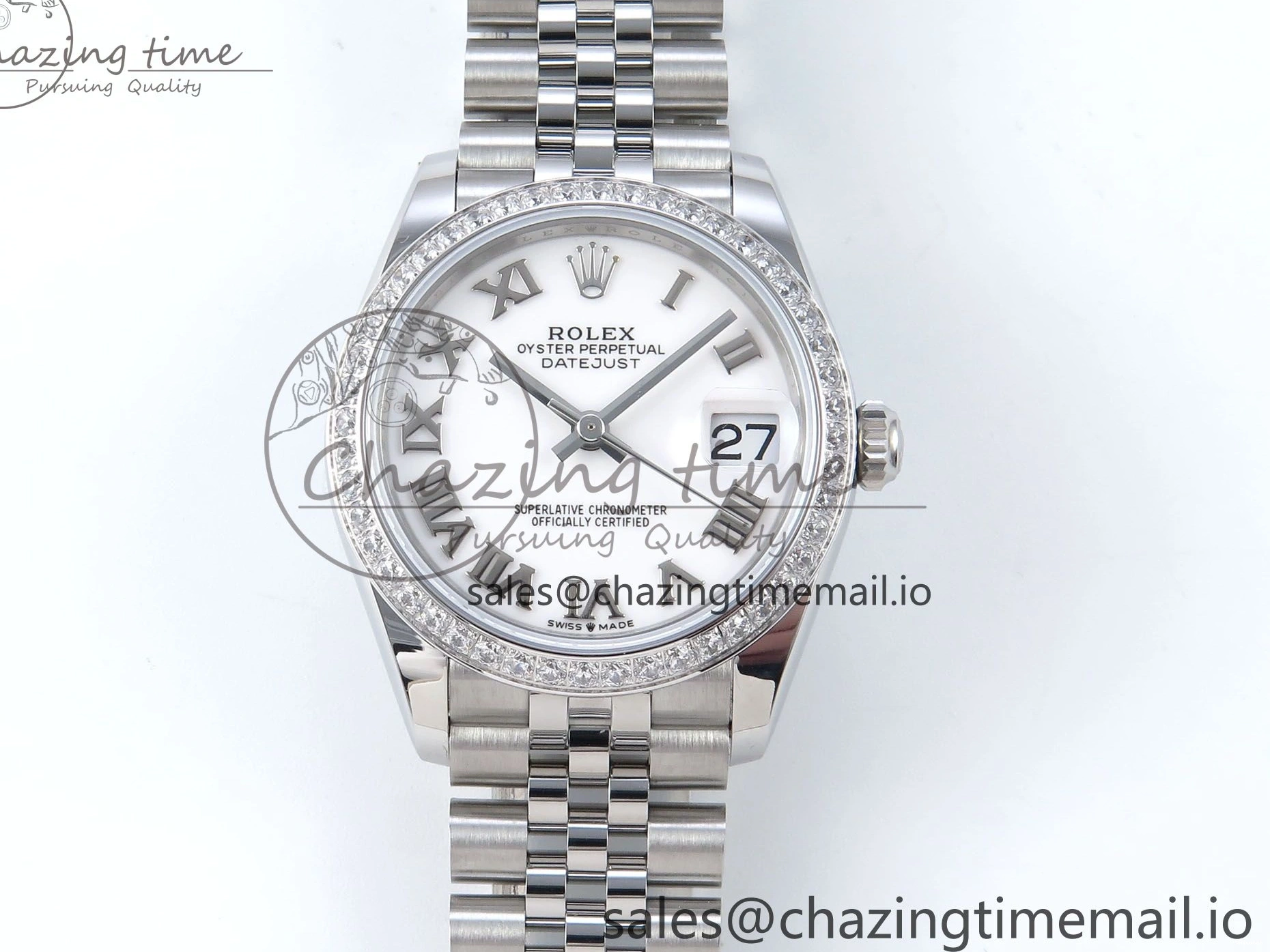 Dial White 31 ARF 1:1 Bezel SS ETA DateJust Best 2688 Jubilee Roman Steel Edition 278384RBR Bracelet Diamonds 904L on 0125